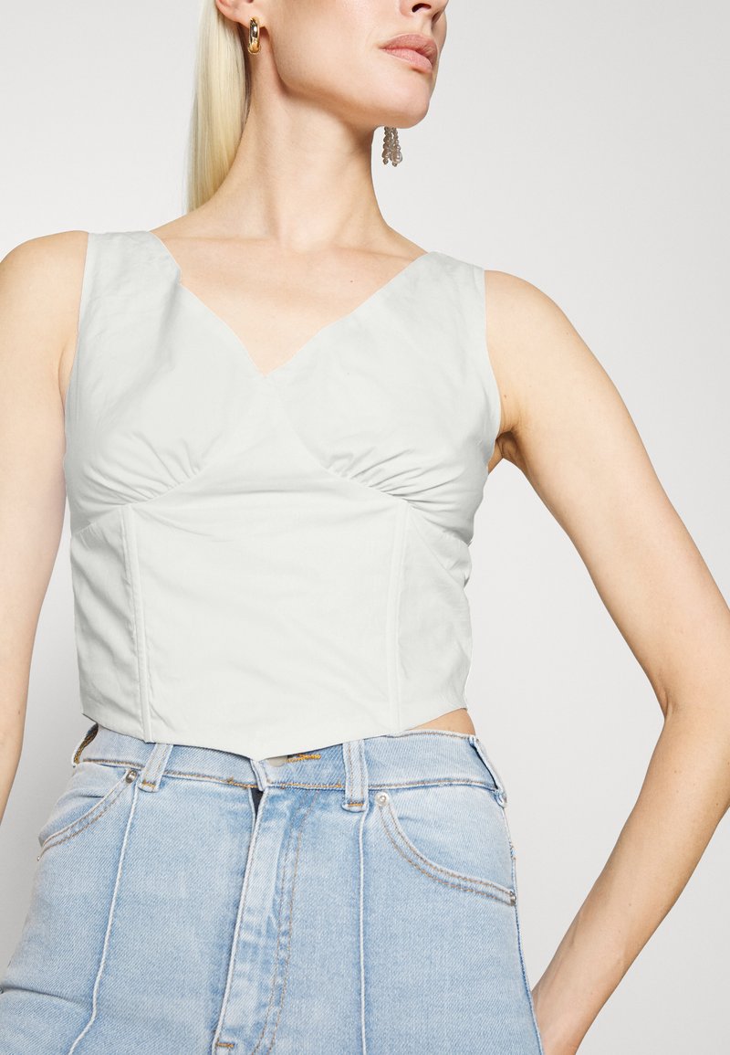 Damen T-Shirts | Glamorous Tall CORSET Bluse white/weiß - FI15994 Damen T-Shirts | Glamorous Tall CORSET Bluse white/weiß - FI15994