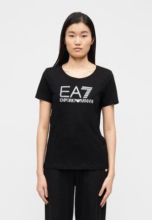 Nyomott mintás póló - black/white