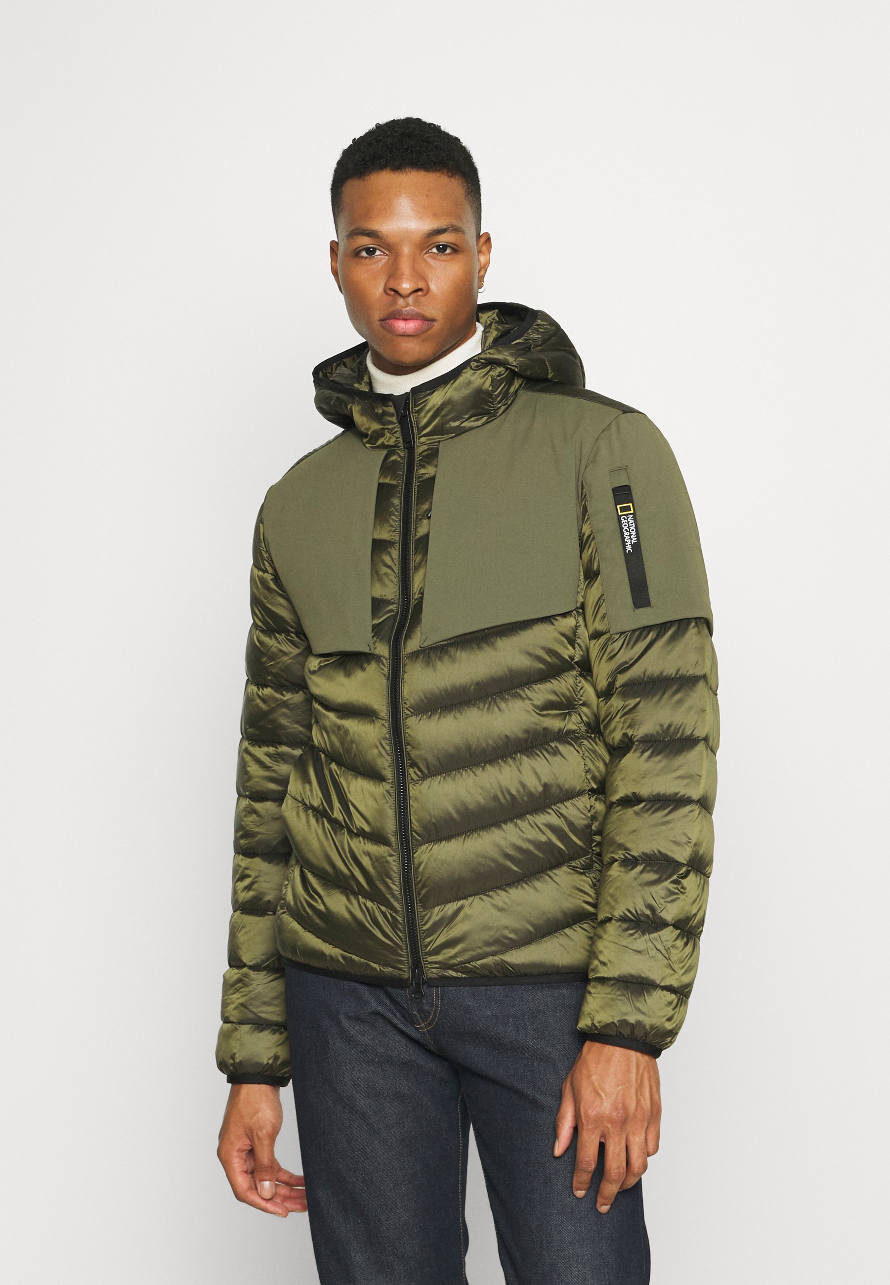 National Geographic HOODED JACKET WITH FILLER - Chaqueta de entretiempo -  moss/verde oliva - Zalando.es
