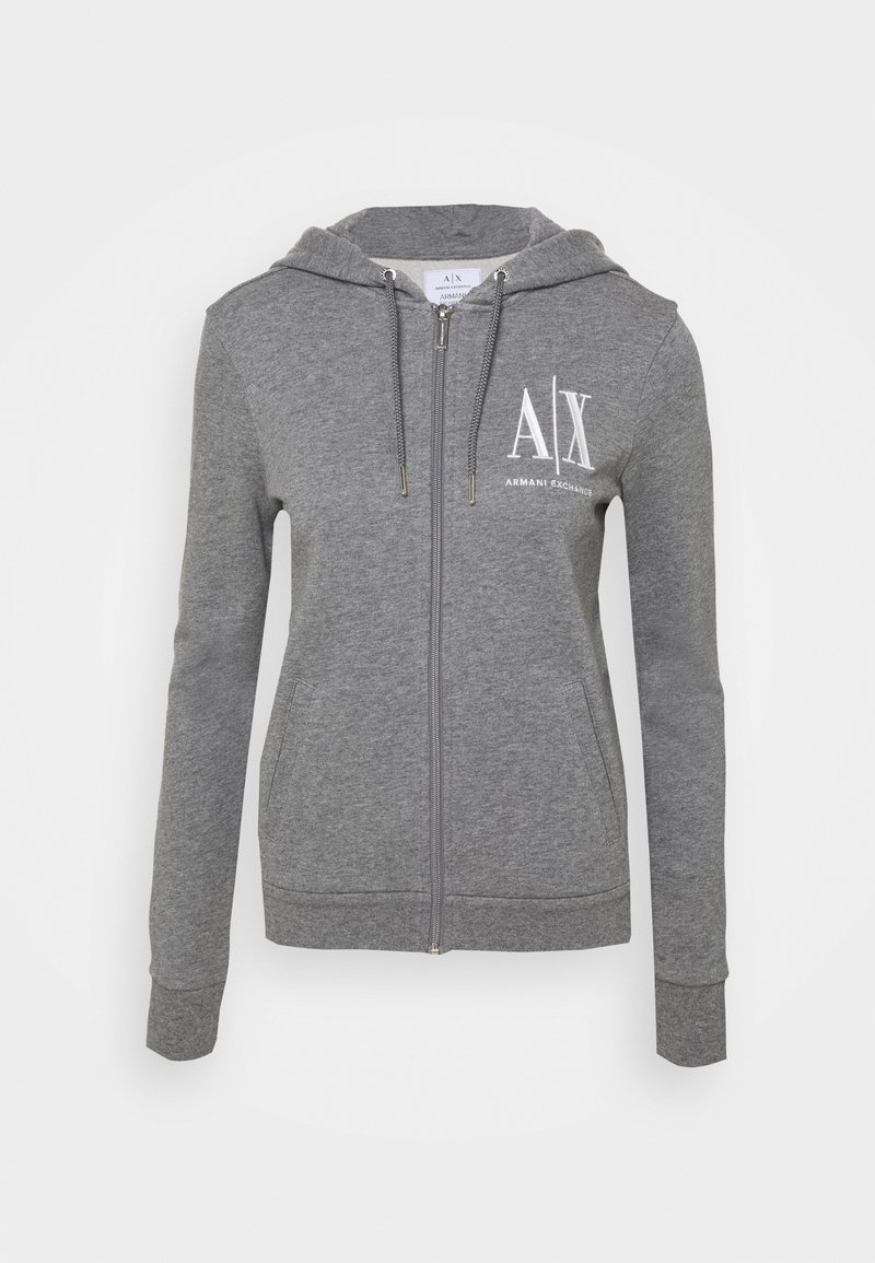 Armani Exchange Sweater met rits grijs