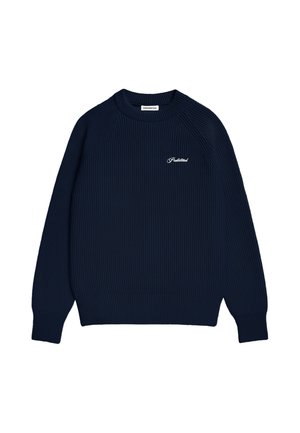 PROHIBITED, CAMPUS KNIT SWEATER UNISEX - Pullover - navy