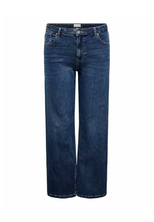 ONLY Carmakoma, JEANS MIT WEITEM BEIN CARJULLES MITTLERE TAILLE WEITER BEINSCHNITT JEANS - Wide Leg - dark blue denim