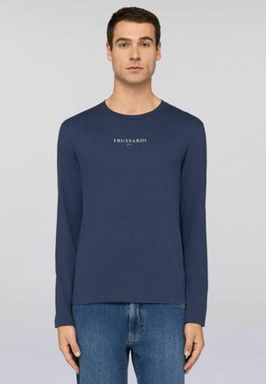 REGULAR FIT CON STAMPA - Maglietta a manica lunga - blue genoa