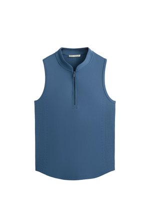 OYSHO, SLEEVELESS HALF-ZIP T-SHIRT 35416290 - Débardeur - mid grey-blue