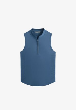 OYSHO, SLEEVELESS HALF-ZIP T-SHIRT 35416290 - Débardeur - mid grey-blue