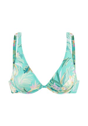 Bikini-Top - türkis bedruckt