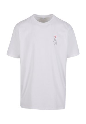 Urban Classics, K-HEART OVERSIZE TEE - T-Shirt print - white