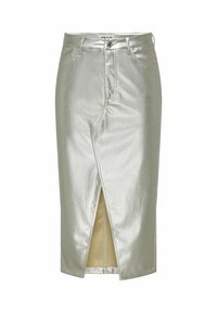 LOLA-ELYNA KUNSTLEDER
 - Jupe trapèze - silver