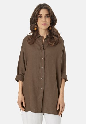 MAIDETTE - Button-down blouse - chestnut