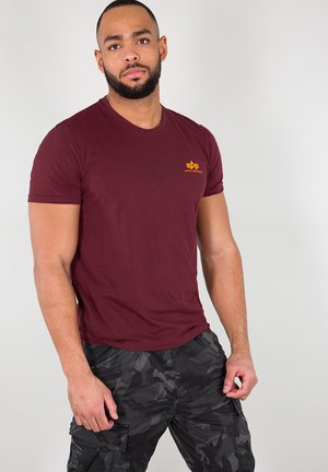 Alpha Industries SMALL LOGO - Osnovna majica kratkih rukava - burgundy