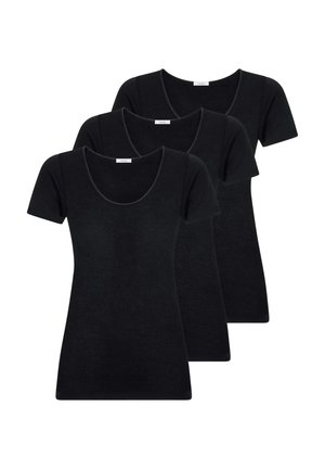 3 PACK DOUBLE SINTONIA - Maglietta intima - nero