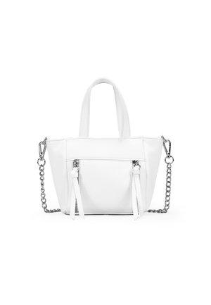 CON CREMALLERAS - Bolso de mano - blanco
