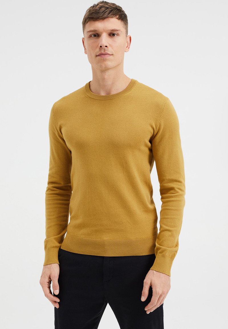 Herren Strickjacken | WE Fashion Strickpullover yellow/gelb - NU22404 Herren Strickjacken | WE Fashion Strickpullover yellow/gelb - NU22404