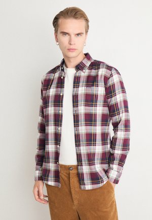 CROSSFELL TAILORED CHECKED SHIRT - Hemd - merlot