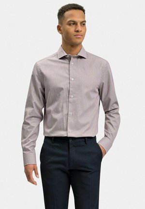 ERIK STITCH STRUCTURE - Skjorta - moody red