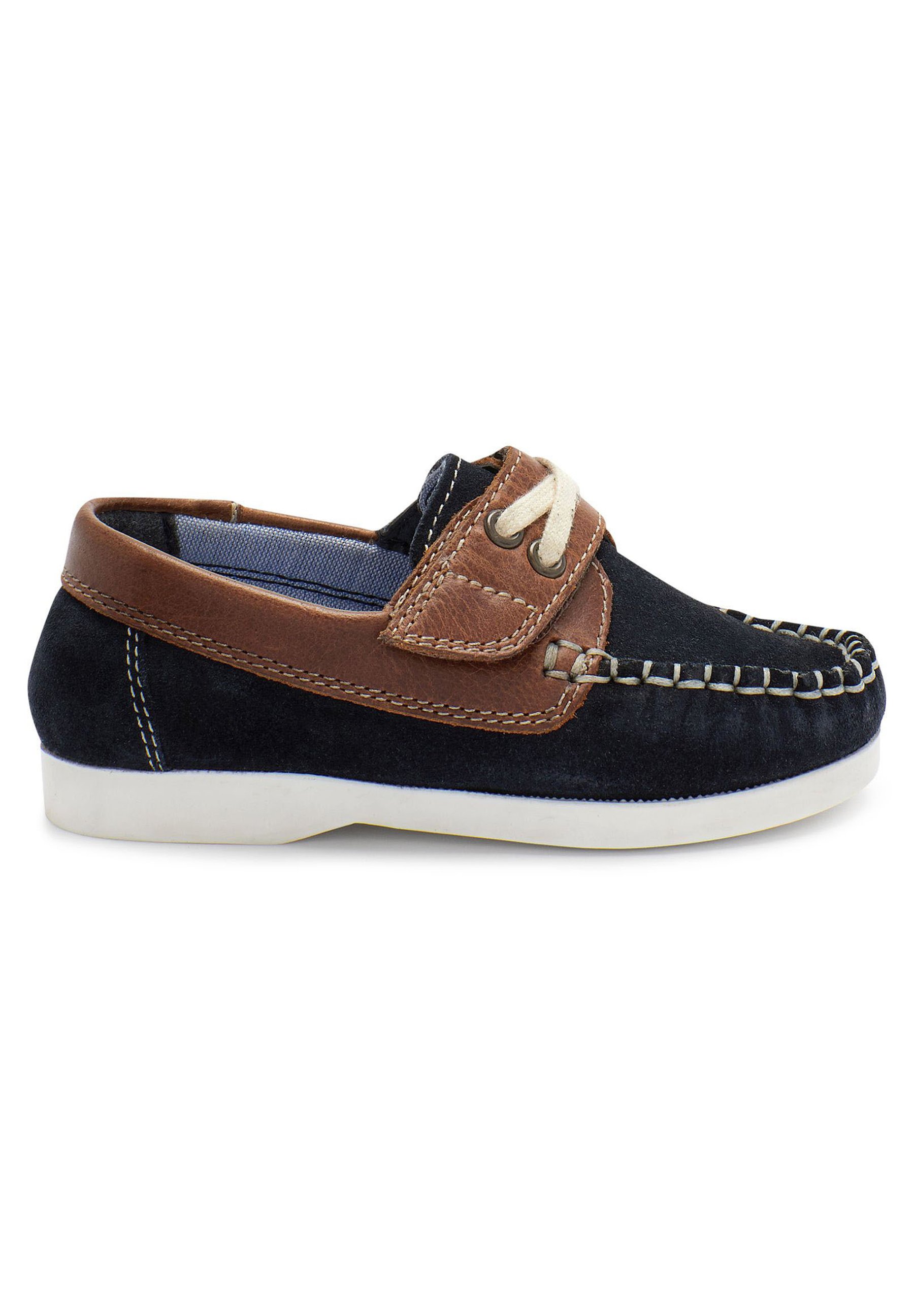 Next Boat shoes - tan brown/navy blue 