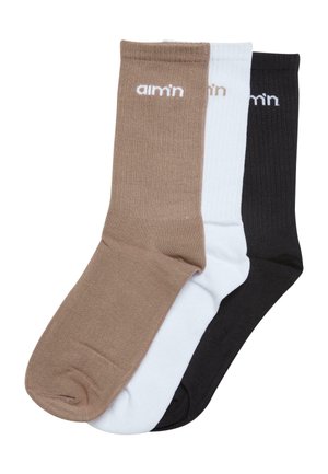 3-PACK - Calze sportive - black white espresso