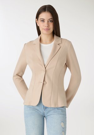 MONOPETTO CON REVER - Blazer - beige chiaro