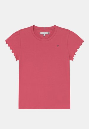 ESSENTIAL RUFFLE SLEEVE - T-Shirt basic - washed crimson