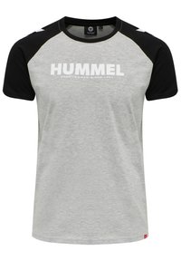 Hummel - LEGACY BLOCKED - Printtipaita - grey melange Pienoiskuva 1