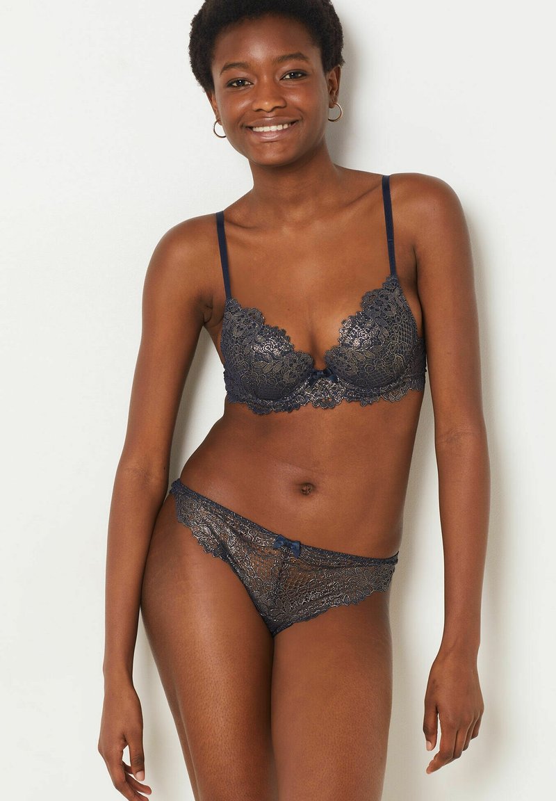 Etam String blauw-metallic Etam String blauw-metallic