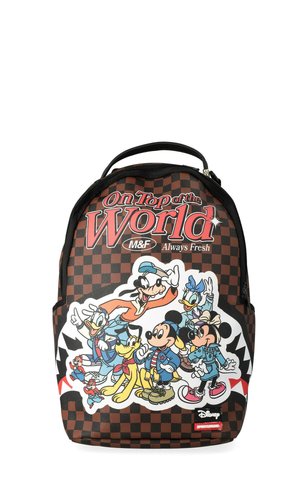 Sprayground, ZAINO SPRAYGROUND DISNEY MICKEY & FRIENDS IN PELLE VEGANA MARRONE UNISEX - Mochila - marrone