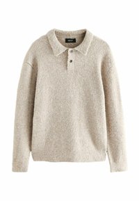 RELAXED FIT BOUCLÉ TEXTURE  - Poloshirt - neutral