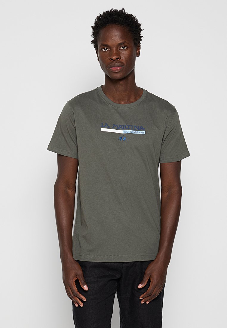 LA MARTINA T-shirt print grijs