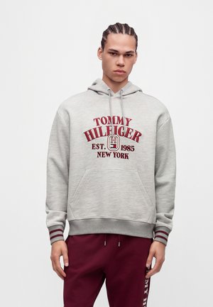 Tommy Hilfiger, VARSITY HOODIE - Sweat à capuche - light grey heather