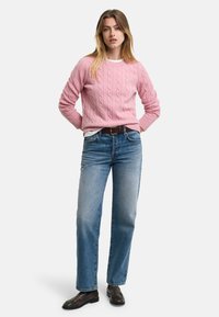 GANT CABLE C-NECK - Trui - dusty pink