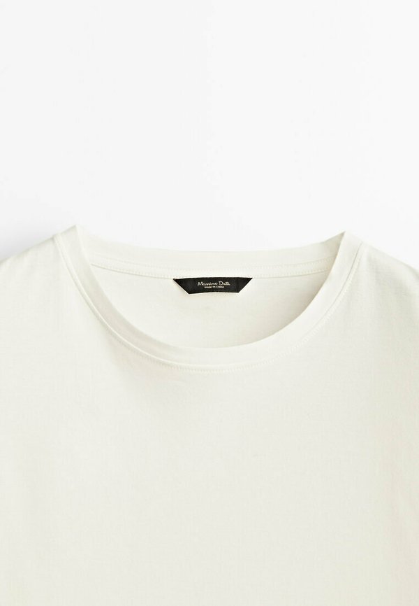 KURZÄRMELIGES  AUS REINER  - Basic T-shirt - beige3