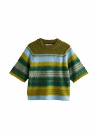 Next REGULAR FIT - Trükipildiga T-särk - blue green stripe