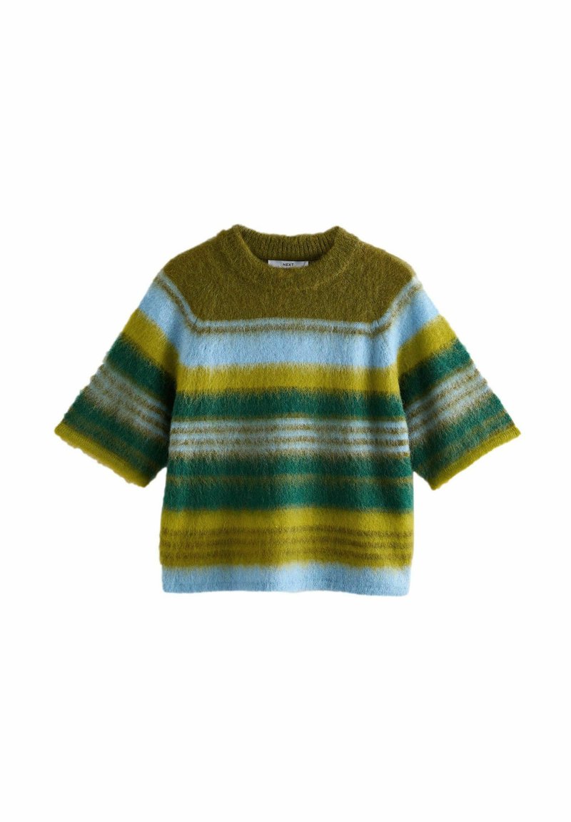 Next REGULAR FIT - Majica kratkih rukava s printom - blue green stripe