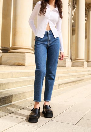 Relaxed fit -farkut - dark-blue denim