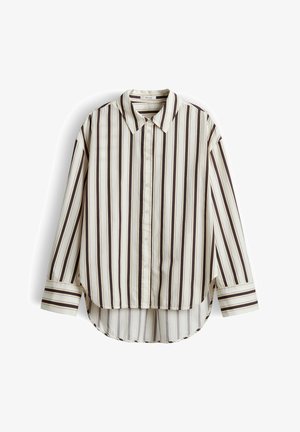 OPUS, RELAXED FIT STRIPED LOOK - Overhemdblouse - light cotton