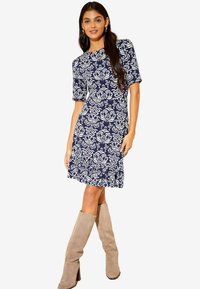 Unausgewählt, navy ikat