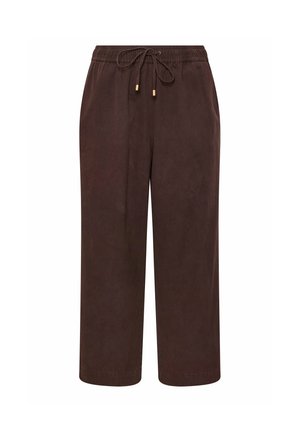 Evans, PLUS SIZE WIDE LEG TROUSERS - Pantalones - brown