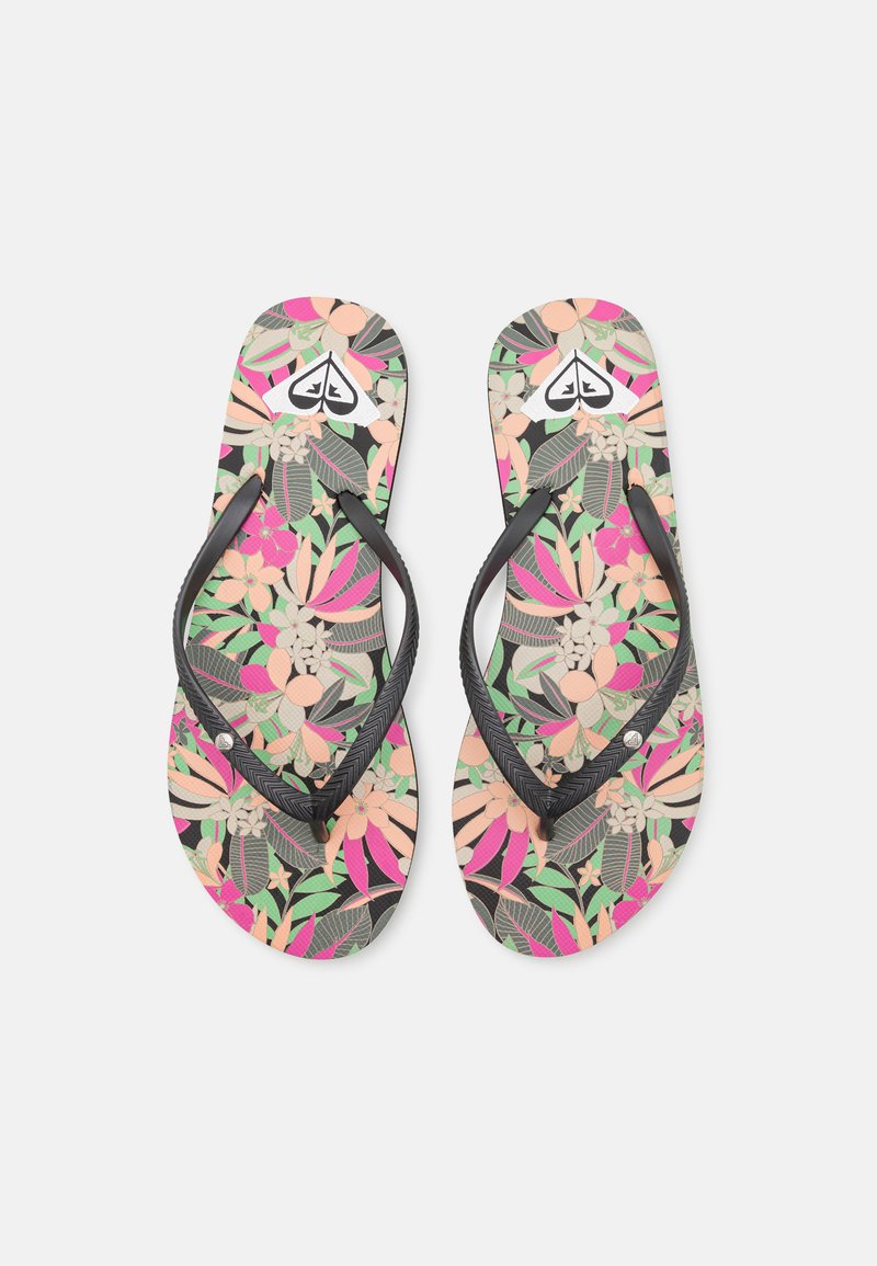 Roxy BERMUDA  - Kummikingad - black/pink/soft lime