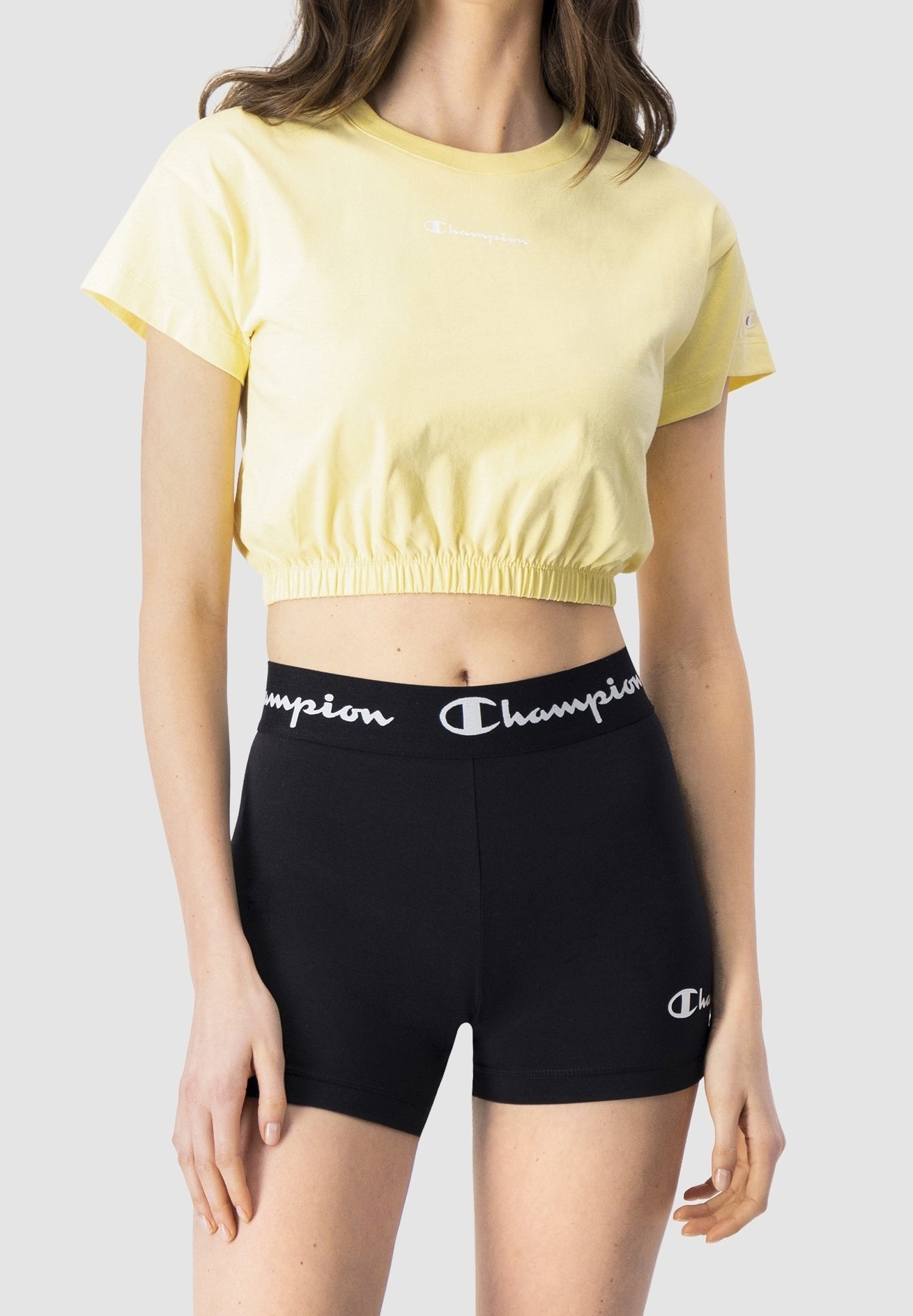 Champion Print T-shirt light yellow (Pre-owned)