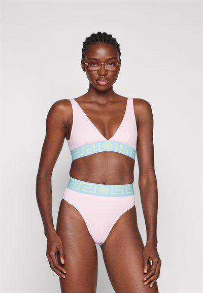 Versace TRIANGLE LYCRA VITA RECYCLED - Bikini augšdaļa - pastel pink/pastel blue/mint
