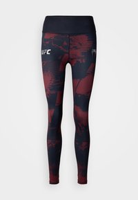 Legice v mornarsko modri in vinsko rdeči barvi z abstraktnimi vzorci. Imajo visok pas in belo logotip "UFC" na levi stegni. Gladek teksturni material.