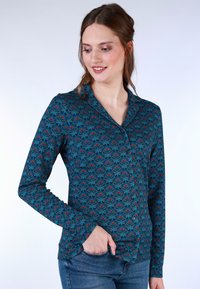 Lykka du Nord CELESTE RETRO FLOWER - Button-down blouse - navy