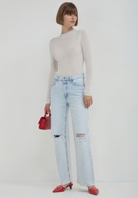 Calliope WIDE - Jeans a sigaretta - blu denim chiaro