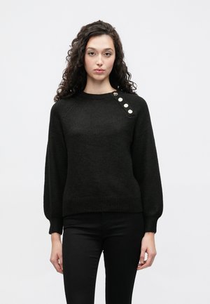 ONLY ONLEMMA BUTTON O NECK - Pulover - black