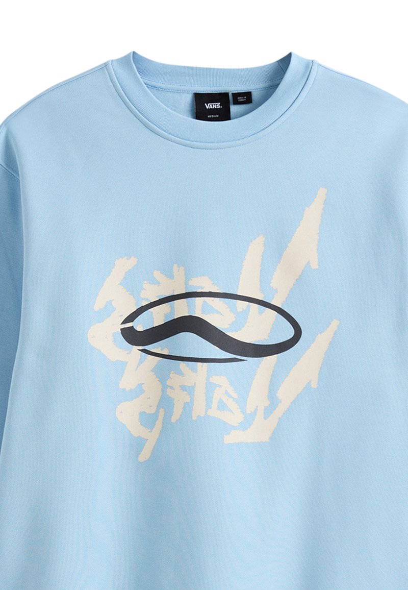 Vans MIRROR CREW NECK LOOSE. - Mikina - light blue