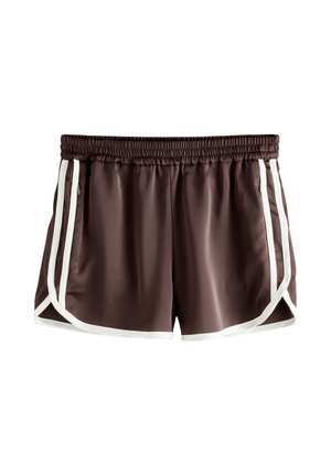 Next, REGULAR FIT - SATIN RUNNER SHORTS . - Shorts - chocolate brown