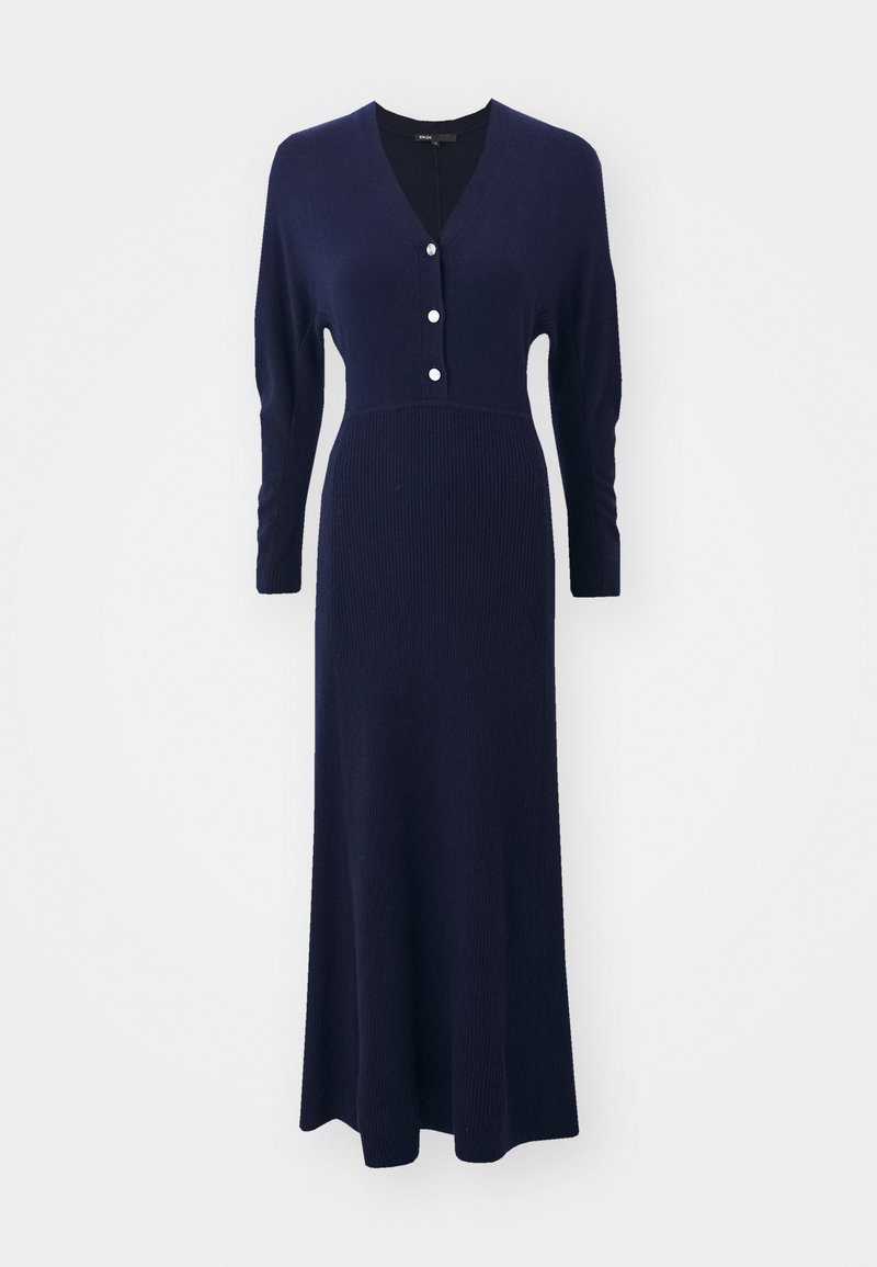 Maje Gebreide jurk donkerblauw