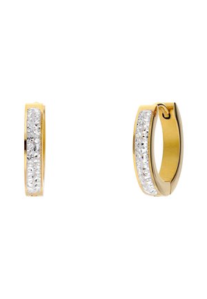 Oorbellen - gold white