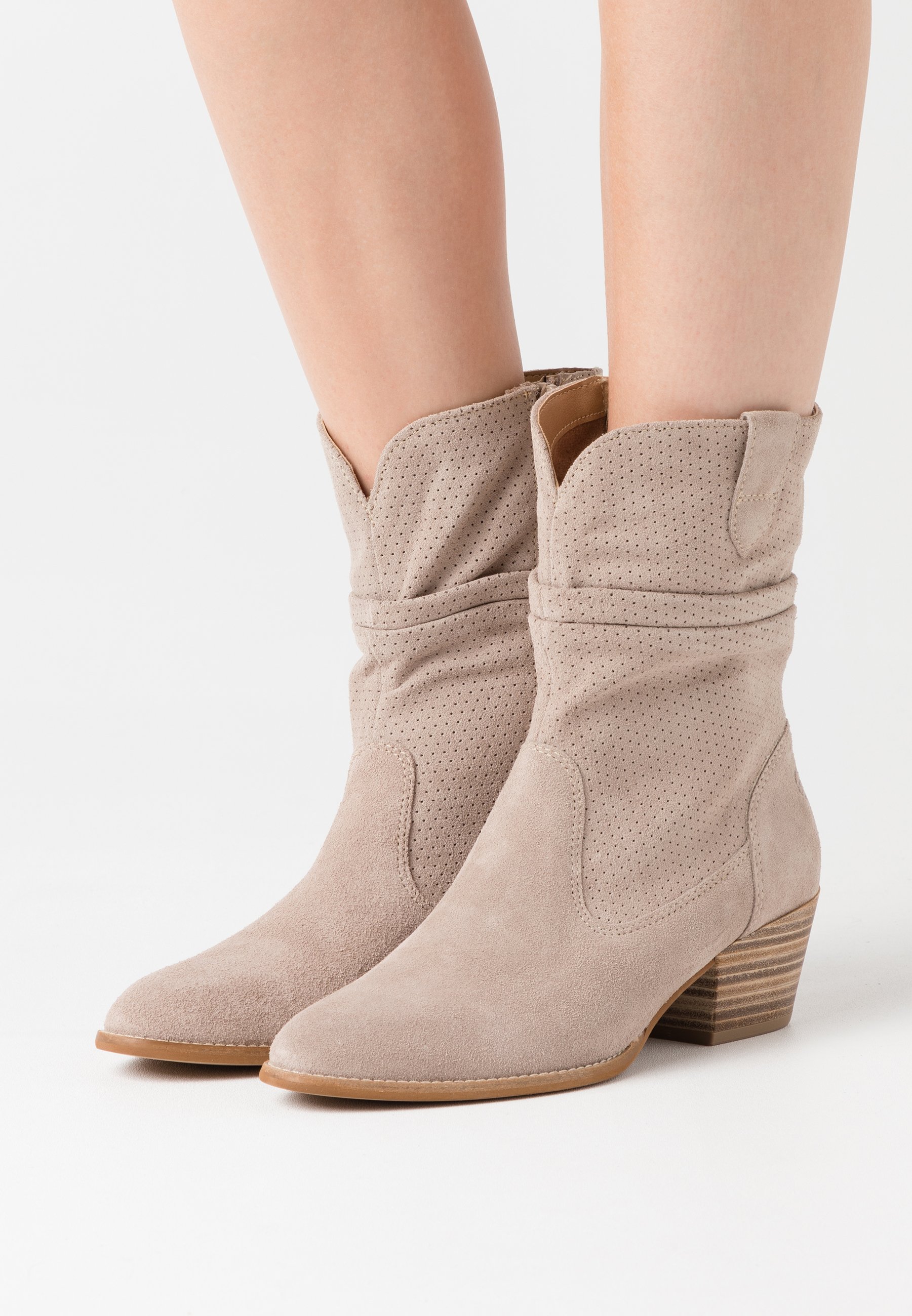 BOOTS Cowboy Bikerlaarsjes taupe BOOTS Cowboy Bikerlaarsjes taupe
