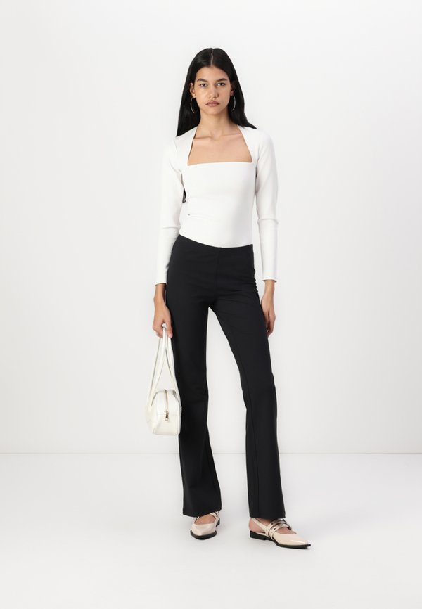 The A&F Ava Long-Sleeve Sculpt Matte Bodysuit - Long sleeved top - jet stream3